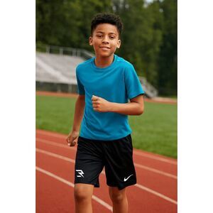 Nike 3BRAND By Russell Wilson Youth 10-12 Badge Mesh Shorts Black M
